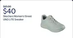 Walmart Skechers Women's Street UNO LITE Casual Athletic Sneaker offer