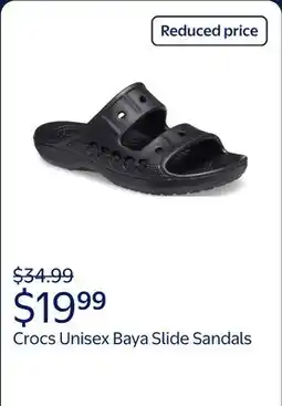 Walmart Crocs Unisex Baya Slide Sandals offer