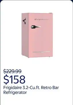 Walmart Frigidaire EFR376-C-PINK 3.2-Cu.ft. 65-Watt Retro Bar Refrigerator with Side Bottle Opener (Pink) offer