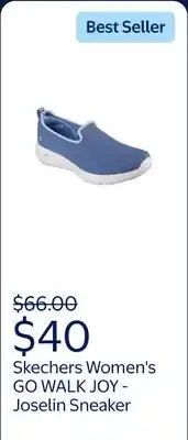 Walmart Skechers Women's GO WALK JOY - Joselin Comfort Athletic Sneaker offer