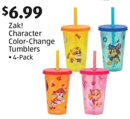 Aldi Zak! Character Color-Change Tumblers offer