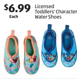 Aldi Licensed Toddlers' Character Water Shoes offer