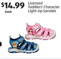 Aldi Licensed Toddlers' Character Light-Up Sandals offer