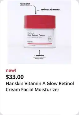 JC Penney Hanskin Vitamin A Glow Retinol Cream Facial Moisturizer offer