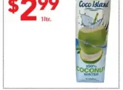 Three Guys from Brooklyn Coco Island 100% COCONUT WATER offer
