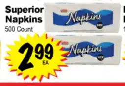 Superior Grocers Superior Napkins offer