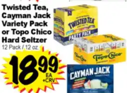 Superior Grocers Twisted Tea, Cayman Jack Variety Pack or Topo Chico Hard Seltzer offer