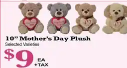 Superior Grocers 10 Mother's Day Plush offer