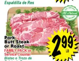 Superior Grocers Pork Butt Steak or Roast offer