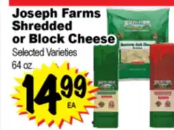 Superior Grocers Joseph Farms Shredded or Block Cheese offer