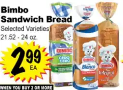 Superior Grocers Bimbo Sandwich Bread offer