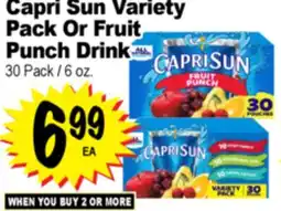 Superior Grocers Capri Sun Variety Pack Or Fruit Pack Or Fruit Punch Drink offer