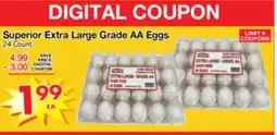 Superior Grocers Superior Extra Large Grade AA Eggs offer