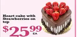 Superior Grocers Heart cake with Strawberries on top offer