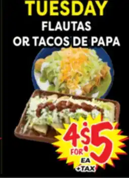 Superior Grocers FLAUTAS OR TACOS DE PAPA offer
