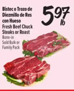 El Super Fresh Fresh Beef Chuck Steaks or Roast offer