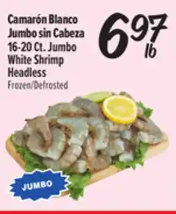 El Super Fresh 16-20 Ct. Jumbo White Shrimp Headless offer
