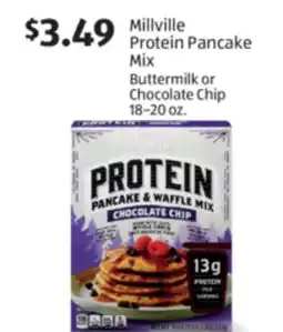 Aldi Millville Protein Pancake Mix Buttermilk or Chocolate Chip offer