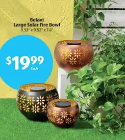 Aldi Belavi Large Solar Fire Bowl offer