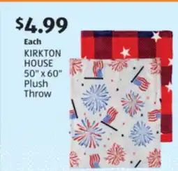 Aldi KIRKTON HOUSE 50 x 60 Plush Throw offer