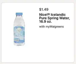 Walgreens Nice! Icelandic Pure Spring Water, 16.9 oz. with myWalgreens offer