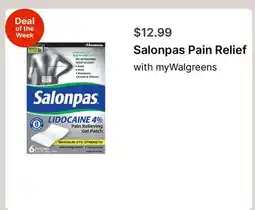 Walgreens Salonpas Pain Relief offer