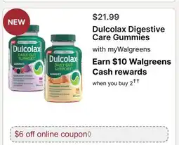 Walgreens Dulcolax Digestive Care Gummies offer