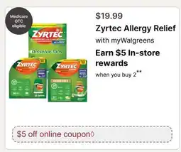 Walgreens Zyrtec Allergy Relief offer
