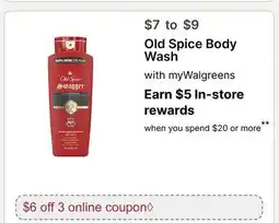 Walgreens Old Spice Body Wash offer