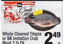Super King Markets Whole Cleaned Tilapia or SK Imitation Crab Meat offer