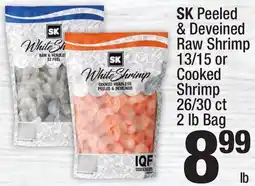 Super King Markets SK Peeled & Deveined Raw Shrimp 13/15 or Cooked Shrimp 26/30 ct offer