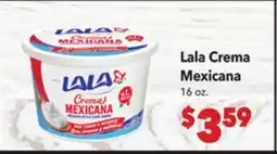 Vallarta Supermarkets Lala Crema Mexicana offer