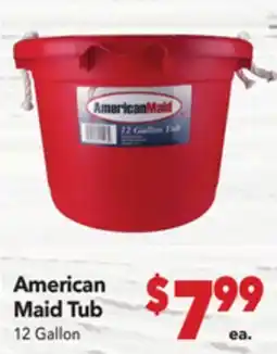 Vallarta Supermarkets American Maid Tub offer
