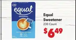Vallarta Supermarkets Equal Sweetener offer