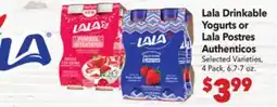 Vallarta Supermarkets Lala Drinkable Yogurts or Lala Postres Authenticos offer