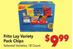 Vallarta Supermarkets Frito Lay Variety Pack Chips offer