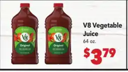Vallarta Supermarkets V8 Vegetable Juice offer