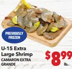 Vallarta Supermarkets U-15 Extra Large Shrimp / CAMARON EXTRA GRANDE offer