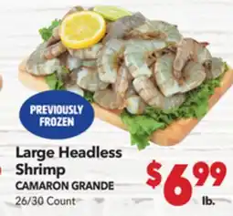 Vallarta Supermarkets Large Headless Shrimp / CAMARON GRANDE offer