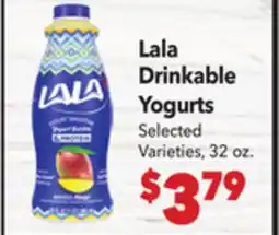 Vallarta Supermarkets Lala Drinkable Yogurts offer