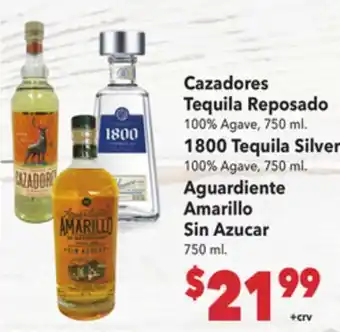 Vallarta Supermarkets Cazadores Tequila Reposado offer