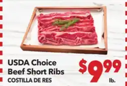 Vallarta Supermarkets USDA Choice Beef Short Ribs / COSTILLA DE RES offer