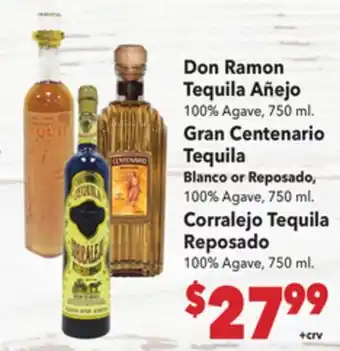 Vallarta Supermarkets Don Ramon Tequila Añejo offer