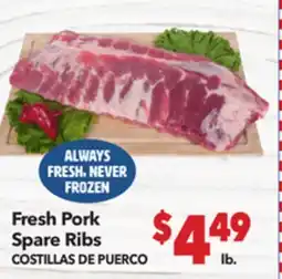 Vallarta Supermarkets Fresh Pork Spare Ribs / COSTILLAS DE PUERCO offer