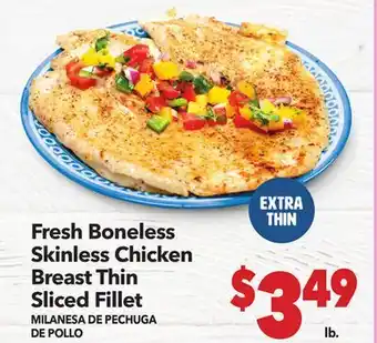 Vallarta Supermarkets Fresh Boneless Skinless Chicken Breast Thin Sliced Fillet / MILANESA DE PECHUGA DE POLLO offer