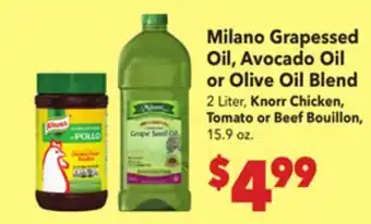 Vallarta Supermarkets Milano Grapessed Oil, Avocado Oil or Olive Oil Blend offer