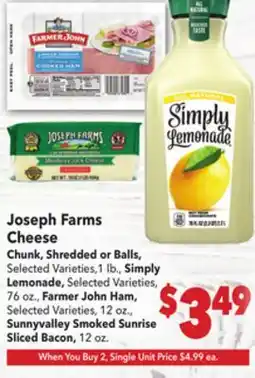 Vallarta Supermarkets Joseph Farms Cheese offer