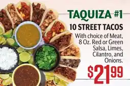 Vallarta Supermarkets TAQUIZA #1 10 STREET TACOS With offer