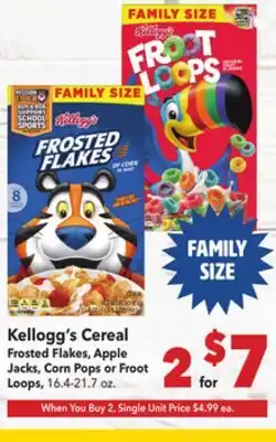 Vallarta Supermarkets Kellogg's Cereal offer