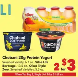 Vallarta Supermarkets Chobani 20g Protein Yogurt offer